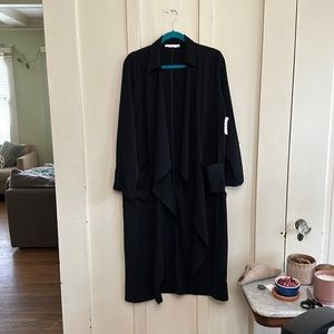 Lush floor length trench